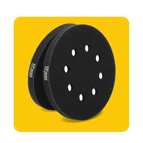 2 Pack 5 Inch 8 Holes Soft Density Interface Pads 5" Hook and Loop Sponge Cushion Buffering Backing Pads