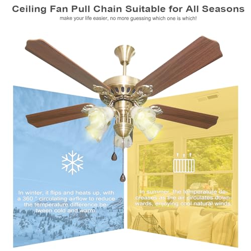 4 Pack Bronze Ceiling Fan Pull Chain Extensions 12 Inch Light & Fan Decor