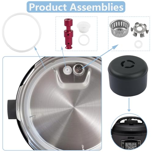 Havexerath 8QT 10Pcs Instant Pot Pro 80/Duo Evo Plus Replacement Parts Kit