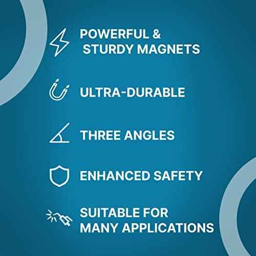 PGN PACK OF 6 Welding Magnet Holder - 75lbs x 2+50lbs x 2+25lbs x 2 - Welding Magnets and Clamps for 45, 90, and 135 Degree Angles, Welding Tools and Accessories, Super Strong Magnets