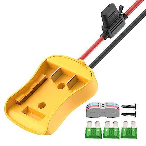 Battery Adapter Compatible with Dewalt 20V Power Wheel Battery Adapter 12 AWG Wire Battery Converters with Fuses and Connectors