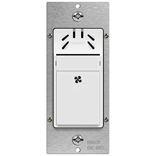 TOPGREENER Humidity Sensor Switch for Ventilation - White, 1 Pack (1)