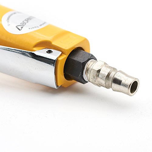 BORNTUN 1/4 Inch Mini Air Ratchet Wrench Pneumatic Torque Spanner Industrial Yellow