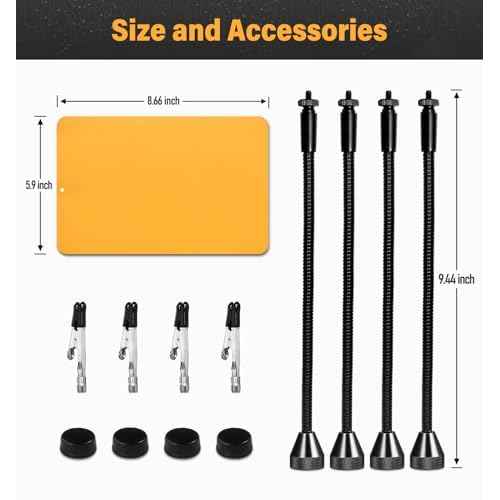 Magnetic Helping Hands Soldering Station, Third Hand Soldering Tool 4 Flexible Arms Solder Holder Helping Hand for Electronic Repair Soldering Jewelry Crafts
