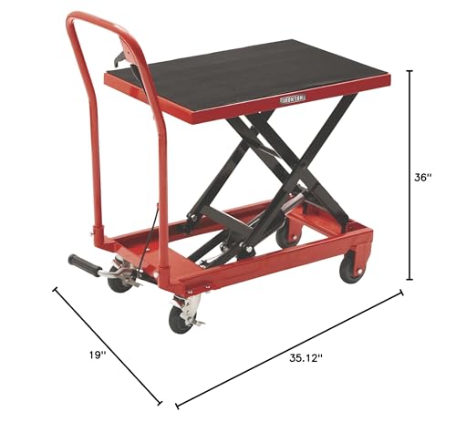 Ironton Hydraulic Table Cart - 500-Lb. Capacity, 28 5/8in. Lift