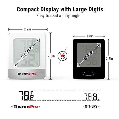 ThermoPro TP49 Digital Hygrometer Indoor Thermometer Humidity Meter Room Thermometer with Temperature and Humidity Monitor Mini Hygrometer Outdoor