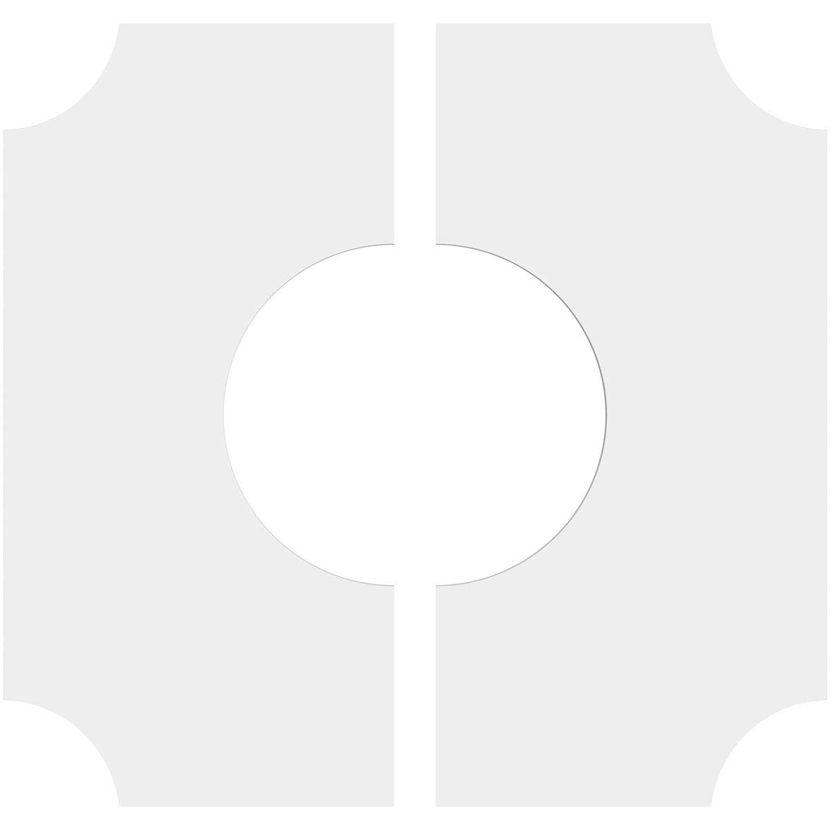 Ekena Millwork CMP12LE2-05000 Locke Architectural Grade PVC Contemporary, Two Piece Urethane Ceiling Medallions 12"OD x 5"ID x 7"C x 1"P