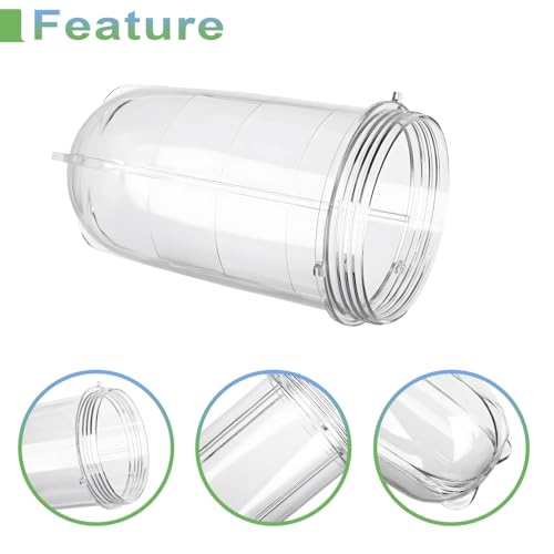 replacement parts set: 16oz cup + blade for 250W Magic Bullet MB1001