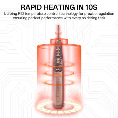 BK210 Soldering Iron Kit, 3200mAh Wireless Electric Soldering Iron Pen with Precision Soldering Tip (C210), LED Digital Display,Auto-Hibernation, for Precision Repair of Electronic Products (BK210)