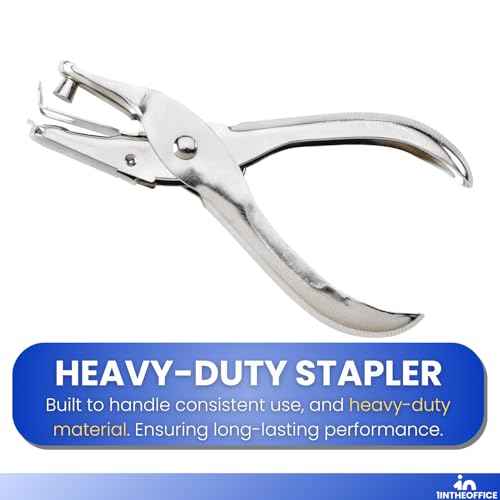 1InTheOffice Single Hole Punch, Ticket 1-Hole Puncher- Metal Hole Punchers - One Hole Puncher Heavy Duty - 5 Sheet Capacity, Silver (2 Pack)