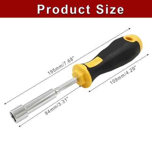 10mm Socket Wrench Screwdriver, High-Carbon Steel Hex Nut Driver Key Hand Tool for DIY, Hand-Making