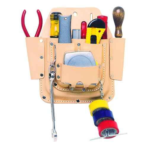 CLC Custom Leathercraft W438 Maintenance Tool Pouch, Heavy Duty, 6-Pocket, Tan