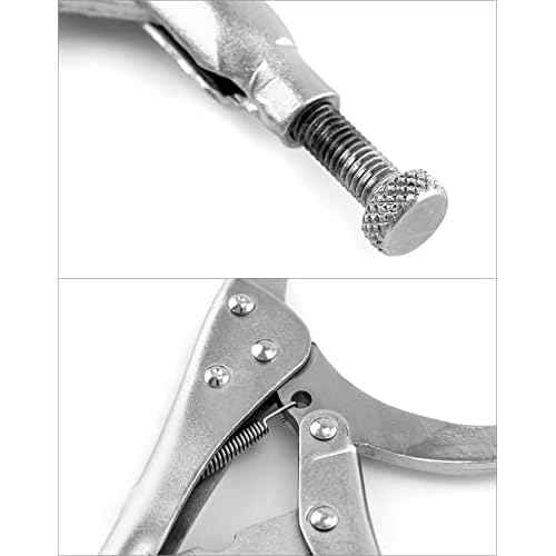 QWORK Locking Grip Oil Filter Wrench Pliers, 9 inch Alloy Steel Remover Wrench Tool, Fits Most Car and Equipment Filters - Heat Treated Carbon Steel with Nickel Plating