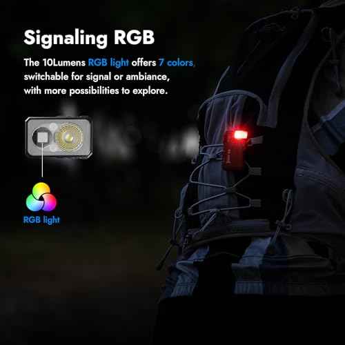 WUBEN G5 Rechargeable EDC Flashlight, Powerful RGB Flashights, 400 Lumens Portable Flat Mini Flashlights, IP68 Waterproof Multi-Mode Magnetic Small Keychain Flashlight for Camping, Emergency (Green)