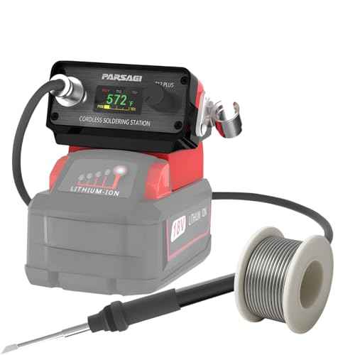 Upgraded Soldering Station forMilwaukee 18V Battery STM32 High-precision Control, Rapid Adjustable Temperature, IPS Color Display, Auto Sleep, Low Voltage Protection, ¡ÆC/¨¬F Switch, Enhanced Edition