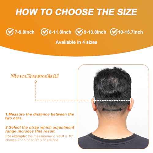 Yeahxing Adjustable Glasses Strap - 4 Pack 16Inch Eye Glasses String Straps with Retainer Ear Cushion, Eyewear Retainer, No Tail Anti Slip Sunglasses String Eyeglass Strap for Men Women