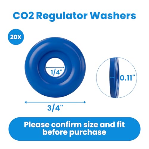 CGA-320 Regulator Nylon Washers, 20 Pack – CO2 Nitrogen Gas Fittings