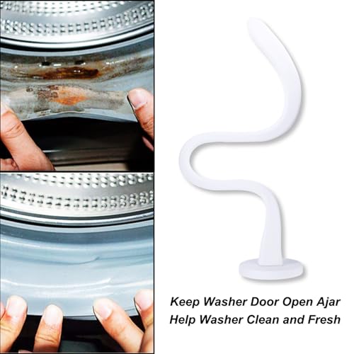LEVOSHUA White Magnetic Washer Door Holder for Front Load Washers, Door Prop