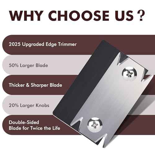 Edge Banding Trimmer - 2025 Upgraded Mini Edge Band Trimmer & Cutter, Stainless Steel Blade Veneer Edge Trimmer for Woodworking, Durable Edgebanding Trimming Tool for Wood, Veneer, PVC, ABS