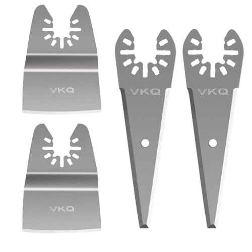 4PCS Oscillating Tool Scraper Blades to Remove for Caulk Adhesive Sealant Removal, Compatible with for DewAl Bosch Dremel Rockwell