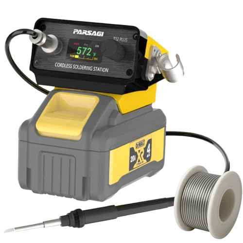 Upgraded Soldering Station for Dewalt 20V Battery STM32 High-precision Control, Rapid Adjustable Temperature, IPS Color Display, Auto Sleep, Low Voltage Protection, ¡ÆC/¨¬F Switch, Enhanced Edition