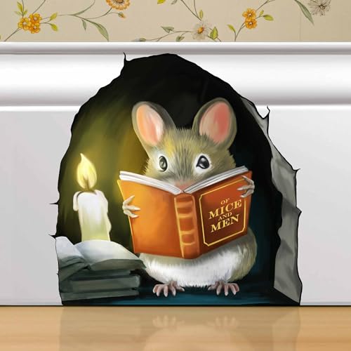 Micesterpiece Mouse Reading Book Wall Decal - Kids Room & Classroom Decor