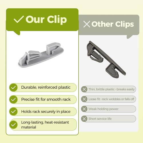 Dishwasher Rack Track Stop Clip (2 Pack) WP8565925 Replacement Part for Kenmore Whirlpool Maytag
