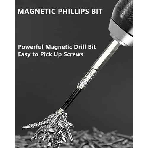 10-Pack Screwdriver Bit Set: Anti Slip 2-Inch Magnetic Phillips Head Drill bit - Premium S2 Steel Electric PH2 - Professional & DIY Use (10pcs-PH2(1-6inch))