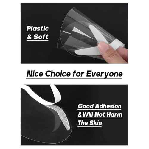 EBANKU Face Eye Shield, 50 Pcs Plastic Shower Shield Visor Eye Protector Makeup Protective Eyebrow for Adults Haircut Hairspray