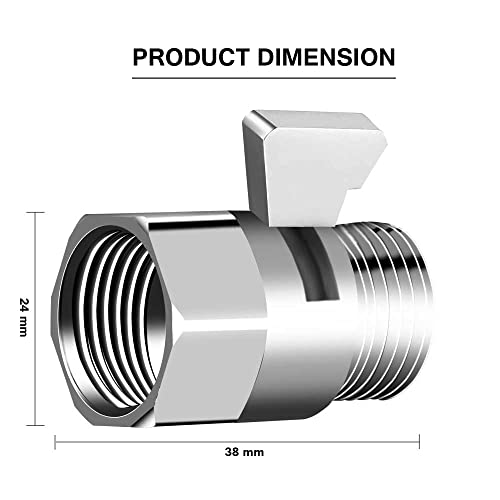 Silver Brass Shower Flow Control Valve G1/2 for Shower Head & Hose