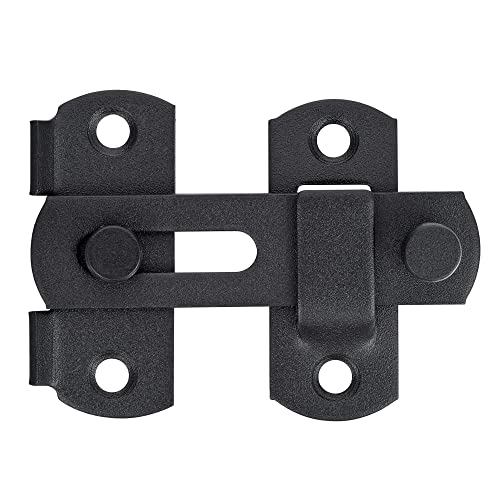 INIRET 2 Pack Matte Black Stainless Steel Barn Door Latch Bi-fold Lock Small