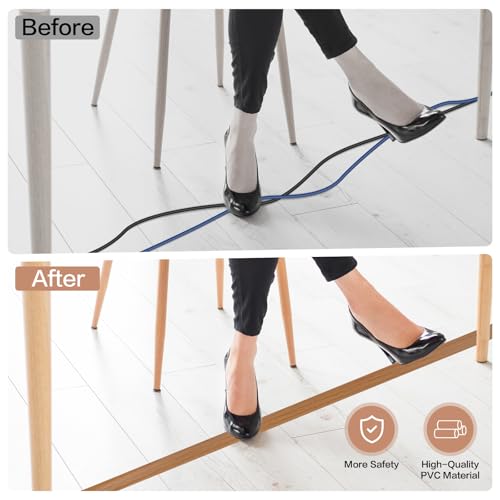 LSGCQ Floor Cord Cover Self Adhesive Hider Cable Management