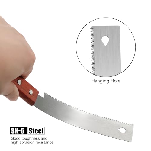 Mini Hand Saw, 6 Inch Flush Cut Saw 17 TPI Trim Saw for Woodworking Tools Small Projects