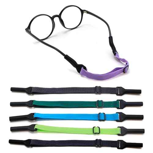 Adjustable Kids Glasses Strap, 5Pcs No Tail Spectacle Straps, Kid's Eyewear Holder Strap For Boy And Girl