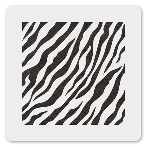 MAGJUCHE Tiger Print Stencil 12 Inches, Reusable Animal Print Stencil for Painting DIY Crafts Decor