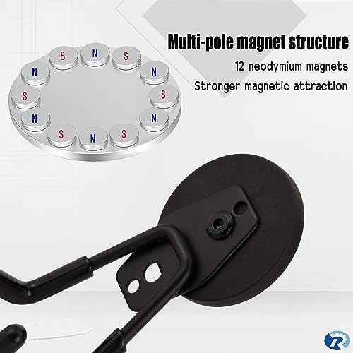 2 Pcs Magnetic Hook Heavy Duty, Strong Magnet Hooks for Garage Tools Hose Rope Electric Drill (Large)