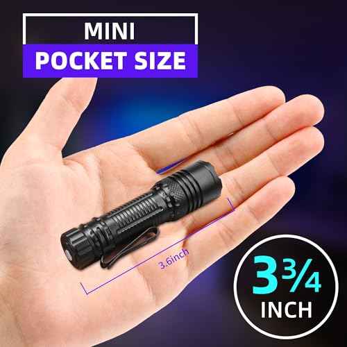 DARKBEAM 365nm UV Flashlight Black Light, Mini but Powerful Blacklight USB- C Rechargeable, Focusable Woods Lamp Water Resistant, Detector for Pet Urine, AC Leak Detection, Curing Resin