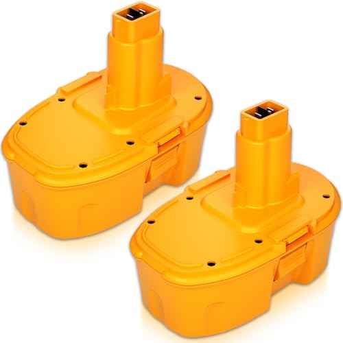 2-Pack 18V 3.6Ah DC9098 DC9099 Replacement Battery for Dewalt 18V Battery DC9096 DC9098 DC9099 DW9095 DW9096 DW9098 DE9038 Compatible with Dewalt 18 Volt Battery Tools Drills Drivers Wrench£¨Yellow£©