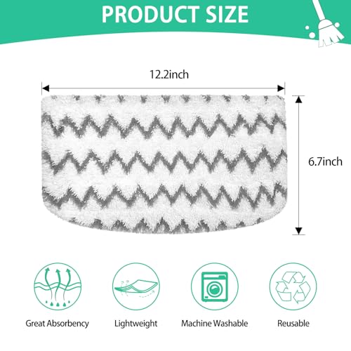 Heavy-Duty Shark Steam Mop Replacement Pads – S1000/S1001C Series, 4-Pack Microfiber Washable Pads