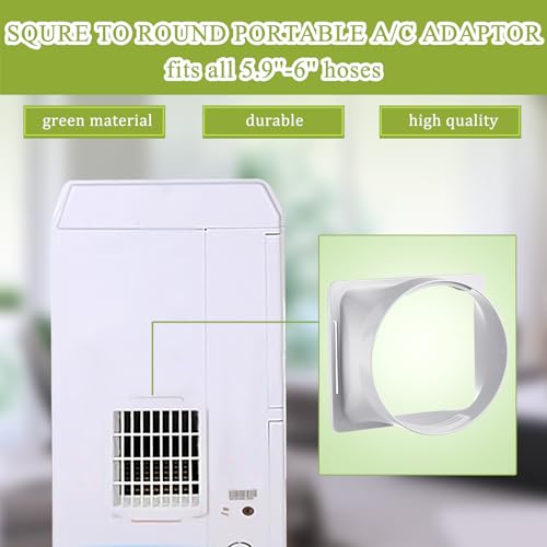 Outus 5.9'' Diameter 61 Inch Portable Air Conditioner Exhaust Hose - Square Connector Version