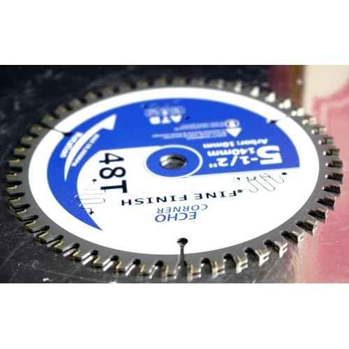 5-1/2-Inch (10mm Arbor) Circular Saw Blade 48-Tooth, Carbide TCT Fine Cut Fine Finish Crosscut Framing Ripping Wood Plywood MDF Plastic Veneer Lumber Laminate