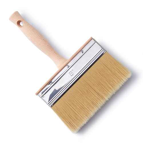 Voomey Deck Stain Brush 6 Inch, Limewash Brush for Wood, Deck Stain and Sealer Applicator, Strong Hold Paint Without Chipping, Quickly Paint Decks, Fences, Walls and Furniture