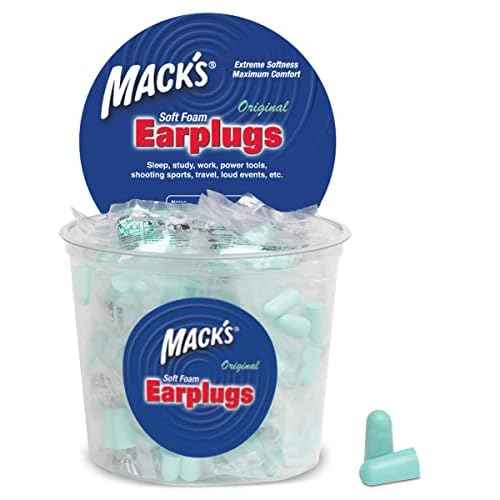 Mack's Original Soft Foam Earplugs -100 Pair - Individually Wrapped - 33dB Highest NRR, Comfortable Ear Plugs for Sleeping, Snoring, Work, Travel and Loud Events | Made in USA