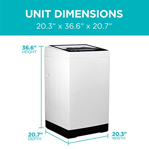 BLACK+DECKER 1.7 Cu. Ft. Portable Washing Machine, 11 lb Capacity, Model BPWM16W, White