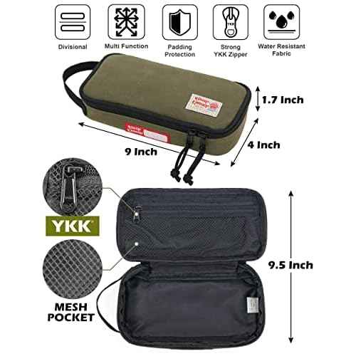 Rough Enough Small Tool Bag Pouch Box EDC Organizer Storage Case for Accessories with Zipper Portable Handle