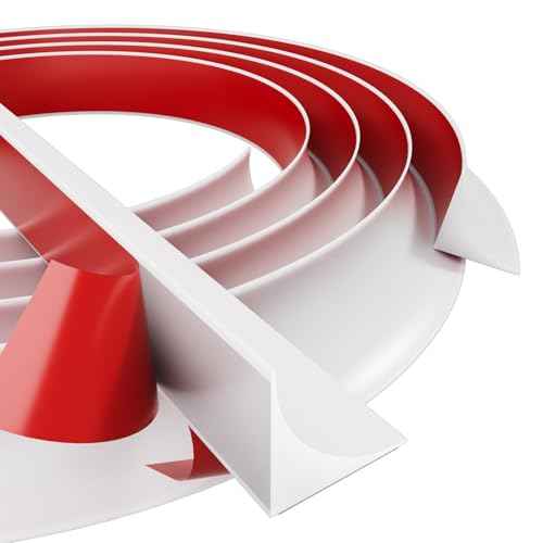 Flexible Quarter Round Molding Trim - Peel and Stick Silicone Caulk Strip,Shoe Molding for Floor Edges,Wall Corner,Staircase,Cabinet,Baseboard and Window Sill in Bathroom/Kitchen/Living Room,472 Inch