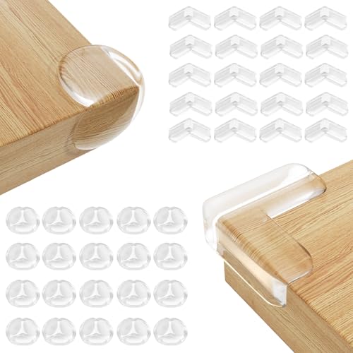 Rindion Clear Baby Corner Protector Guards 40 Pack - Childproof Edges & Corners