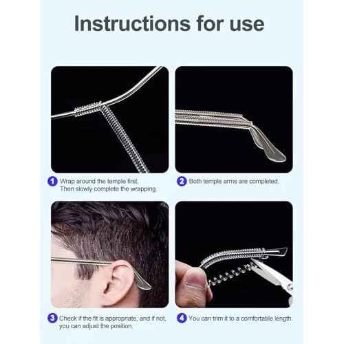 Eyeglasses Ear Cushion, Anti-Slip Comfort Eyeglasses Temple Tips Sleeve Retainer, Non Slip Eyeglass Ear Cushions