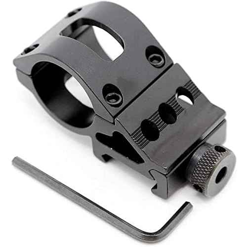 Tactical 1" Offset Picatinny Rail Mount for Flashlights for Outdoors