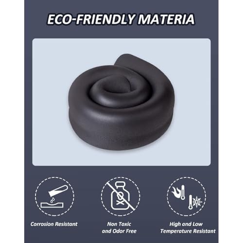 Lhazemu 1" x 3/8" Foam Pipe Insulation Tubing - Black, 6ft, for Guitar, HVAC, & Sports